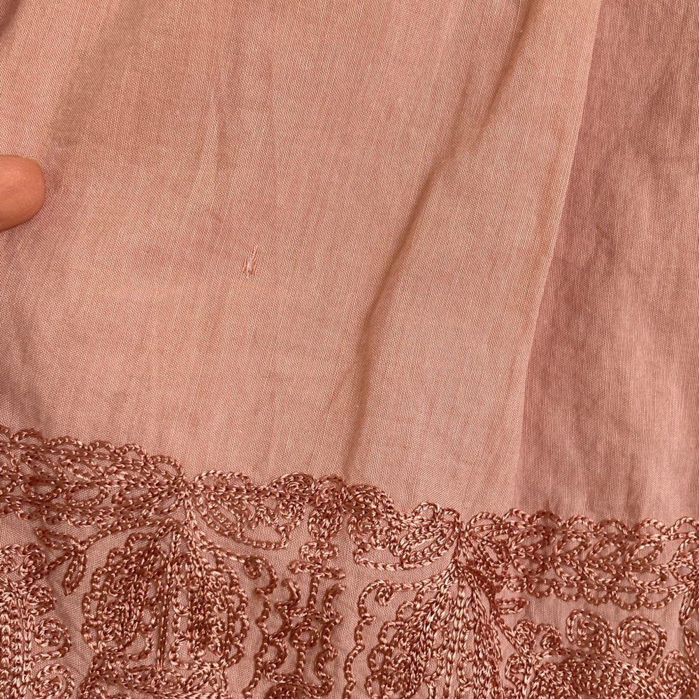 J.Crew Embroidered Skirt Medium Blush Pink - Picture 6 of 7